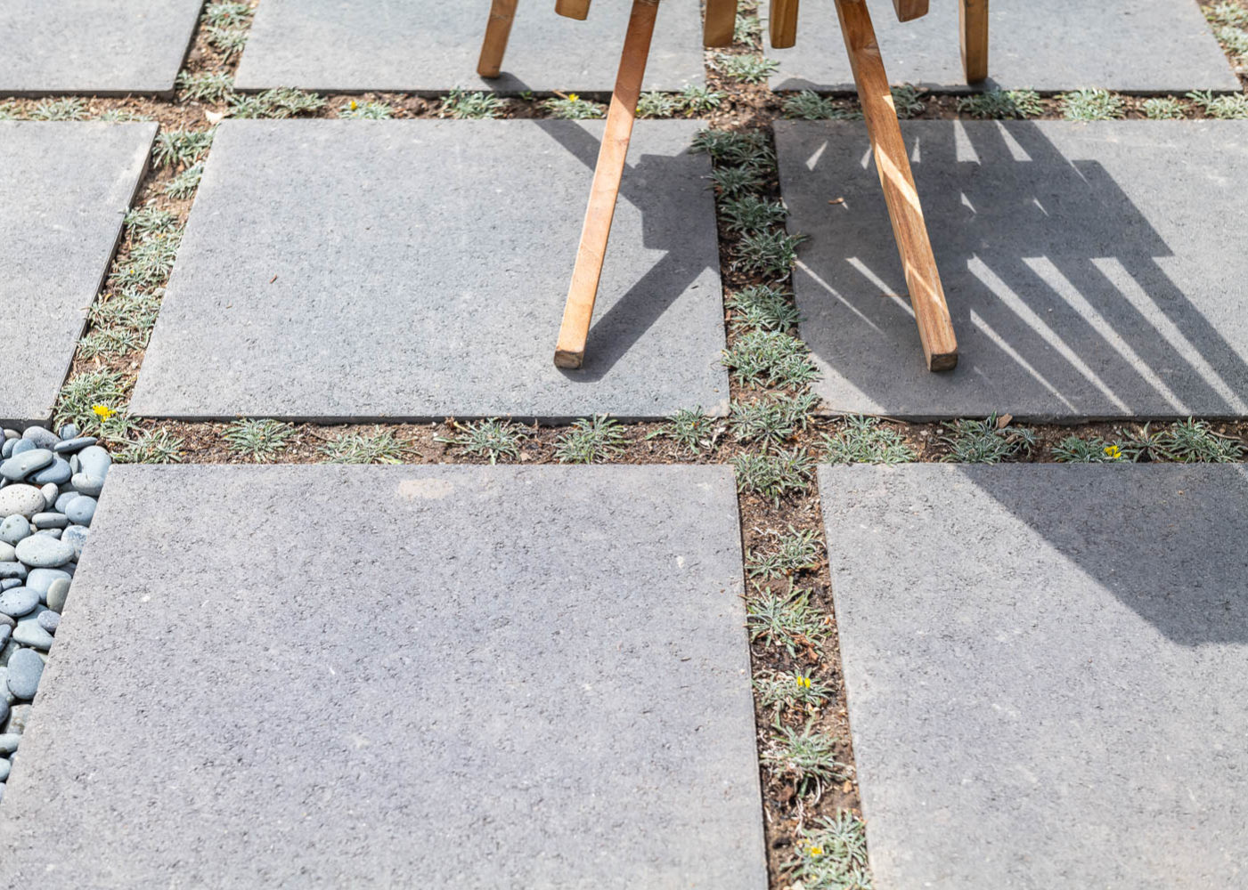 Stone walk way close up