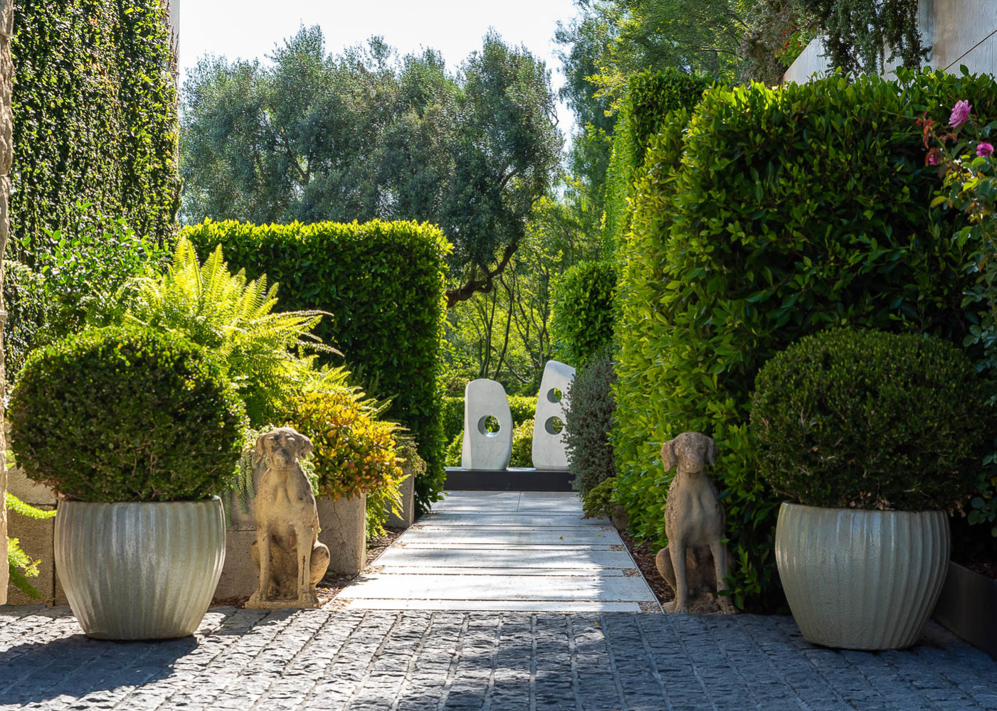 West Hollywood stone pathway