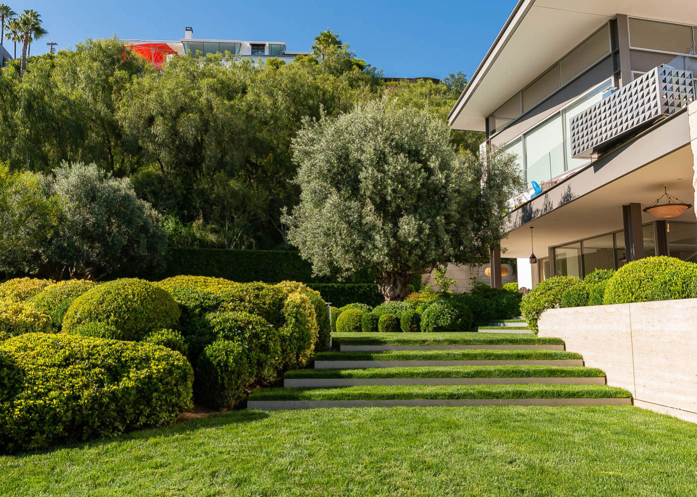 West Hollywood grass stairs